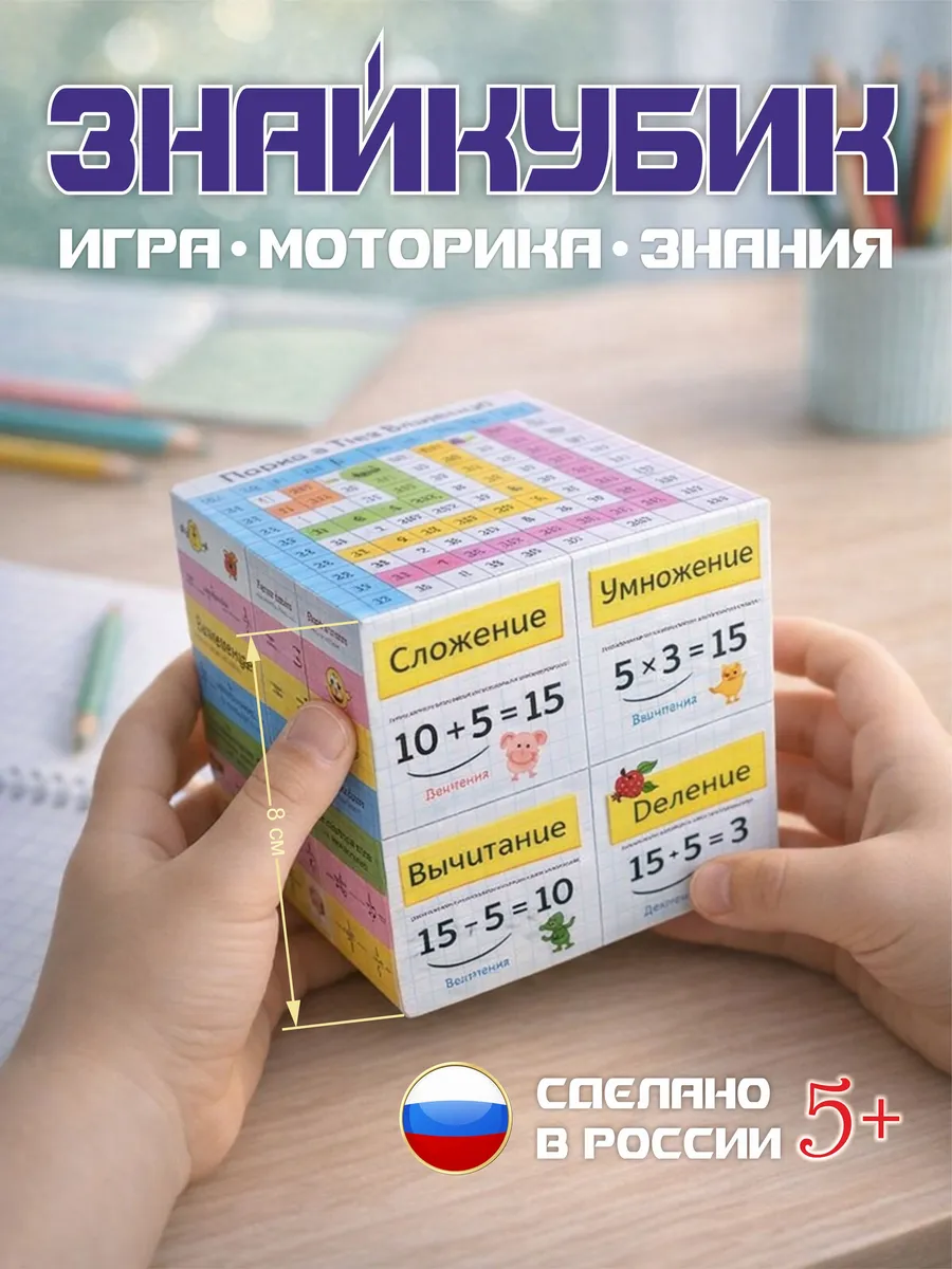 Обучающая игра -шпаргалка для детей к школе/Знайкубик для начальных классов